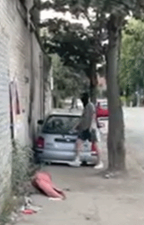 뱅크시 작품 수난…이번엔 코뿔소 벽화에 스프레이로 '칙 칙'