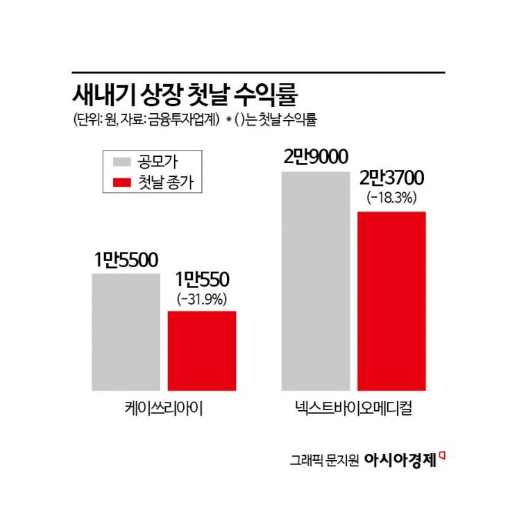 새내기株, 첫날부터 잇단 폭락…찬바람 부는 IPO 시장