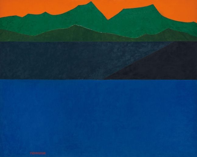 유영국, 'Work', 캔버스에 유화, 129.5×162cm, 1985 [사진제공 = 서울옥션]