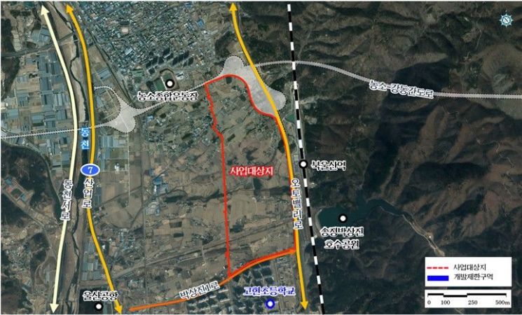 북울산역세권 개발사업부지 토지거래허가구역 신규 지정