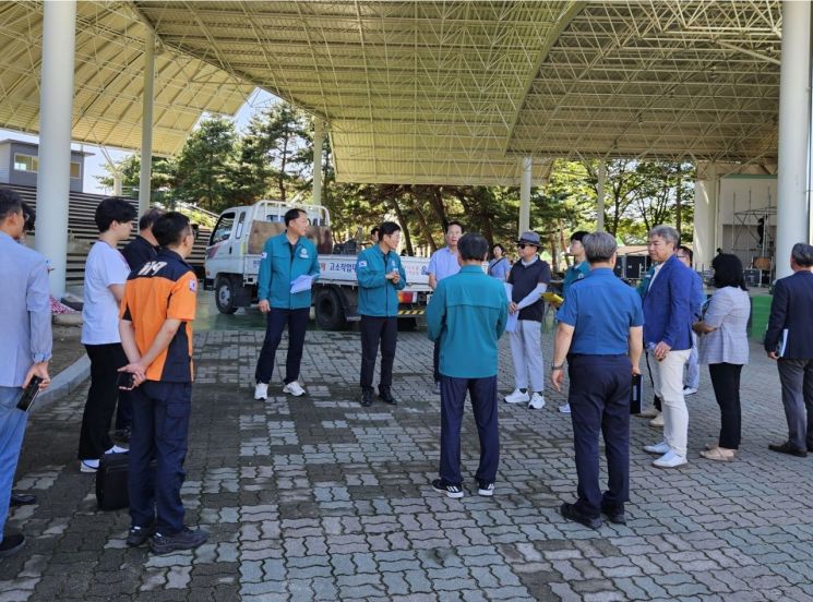 제33회 한국임업후계자 전국대회 축제장 합동안전점검을 실시한 울진군.