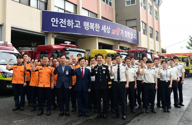 조규일 진주시장, 소방서 방문 대원들과 소통 시간 가져