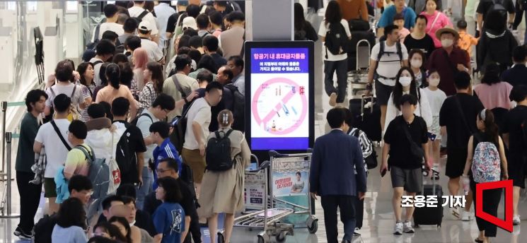 [포토] 붐비는 인천공항 출국장