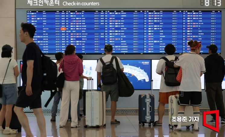 인천국제공항 제1여객터미널 출국장에는 해외여행을 떠나는 인파들로 붐비고 있다. 사진=조용준 기자 jun21@