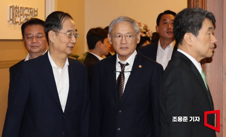 [포토] 국무회의 참석하는 한덕수 총리