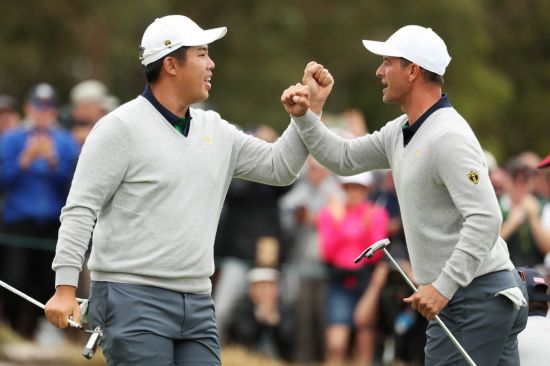 The International Team's An Byeong-hun (left) and Adam Scott are expected to show fantastic teamwork at this year's Presidents Cup.