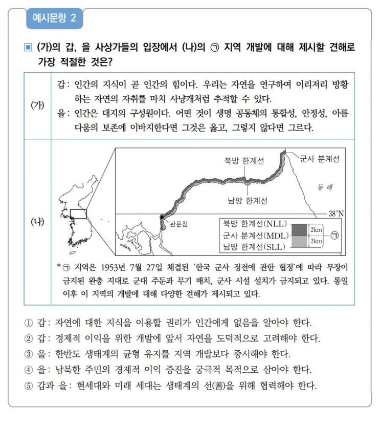 평가원, '통합사회·통합과학' 예시문항 공개…2028학년도 수능 도입
