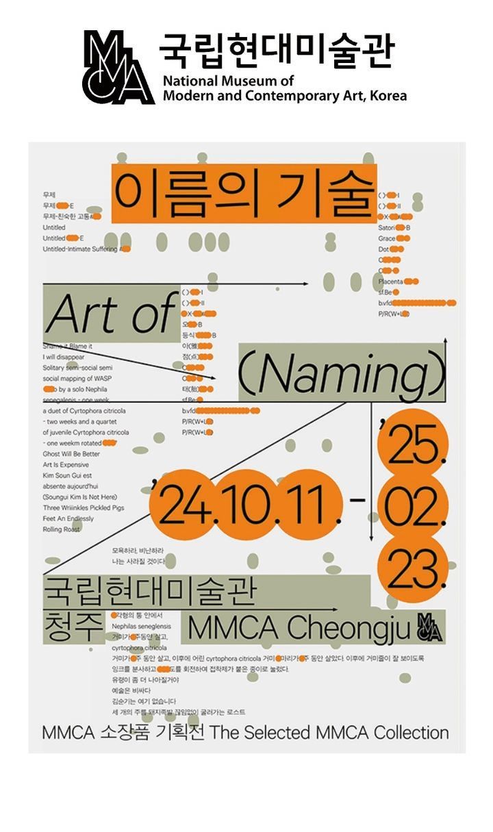 국립현대미술관 소장품 기획전 '이름의 기술'이 오는 11일부터 2025년 2월 23일까지 국립현대미술관 청주에서 개최된다. [사진제공 = 국립현대미술관]