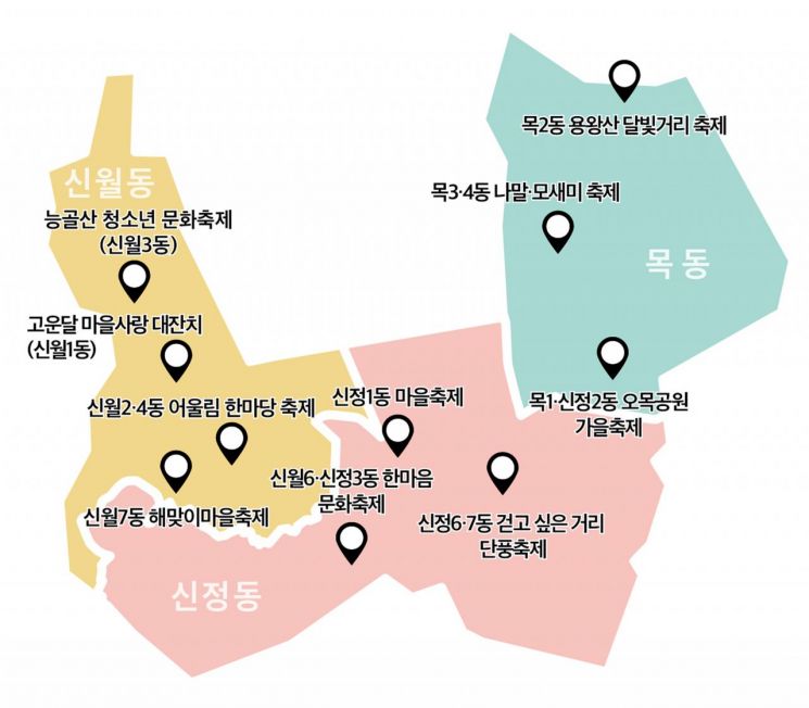 양천구 동 문화축제 지도. 양천구 제공.