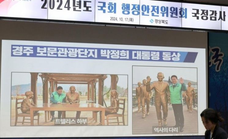 "박정희 동상만 6개인데 또?" 경북도청 국감서 지적