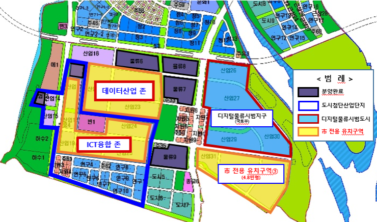 市 기업유치 전용구역.