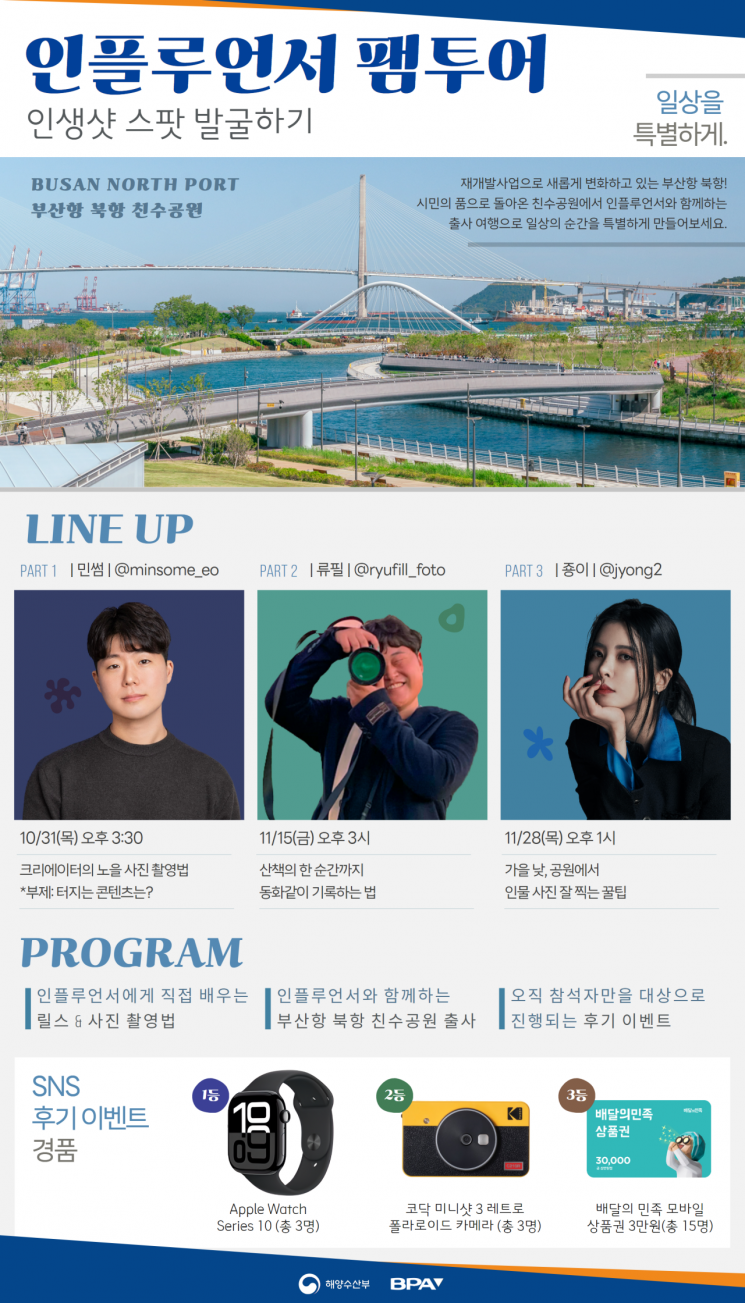 북항친수공원서 인생샷 찰칵… BPA, 부산항 촬영법 강의