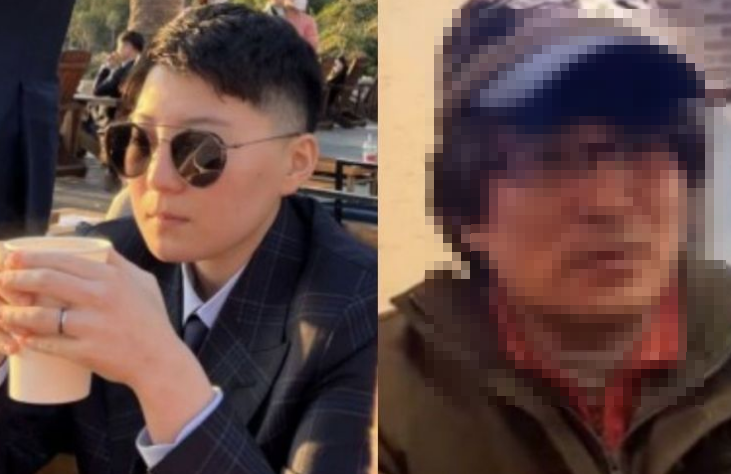 전청조씨(왼쪽)와 그의 부친 전모씨. [사진출처=온라인 커뮤니티/JTBC 보도 갈무리]