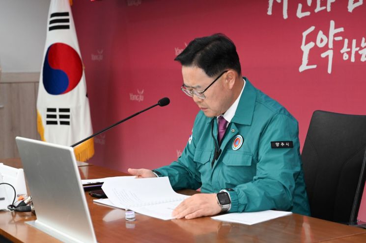 강수현 양주시장이 22일 충남 공주시의 위치한 국가민방위재난안전교육원에서 행정안전부가 주관하는 ‘2024년 하반기 기초지자체장 재난안전관리 교육’에 참석하고 있다. ＜사진=양주시＞