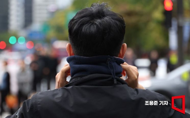 [포토] 옷깃을 여미고