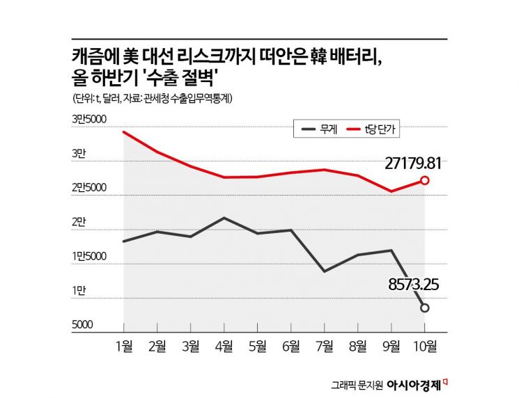 [보죠, 배터리]캐즘에 美 대선 리스크까지…韓 양극재, 올 하반기 '수출 절벽'