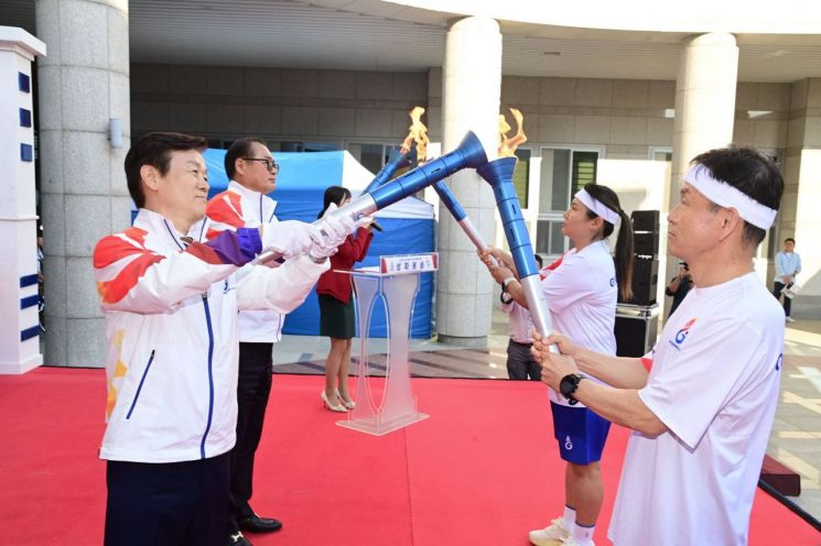 진주시, 2024년 전국체전 및 전국장애인체전 성화봉송 맞이행사.