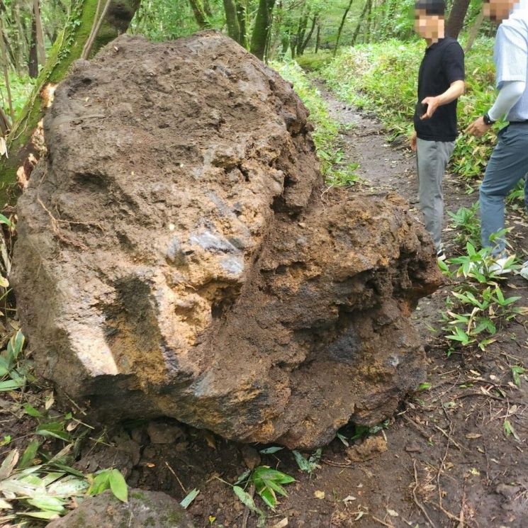 4톤짜리 한라산 '뽀빠이석' 노리다 등산로에 떨어뜨린 일당, 결국은…