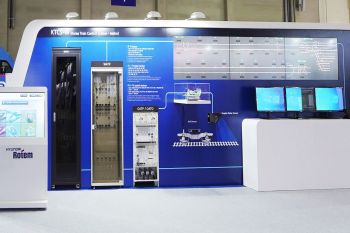 2023 부산국제철도기술산업전에 전시된 현대로템 KTCS-M 설비. 현대로템 제공