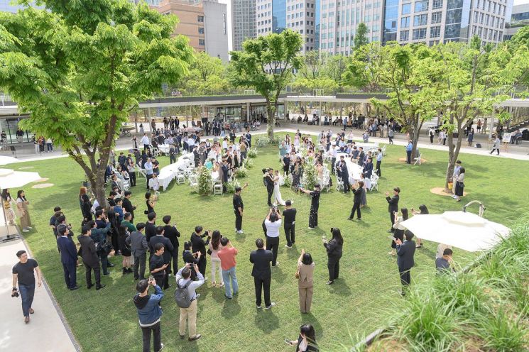 야외 결혼식 모습. 아시아경제 DB