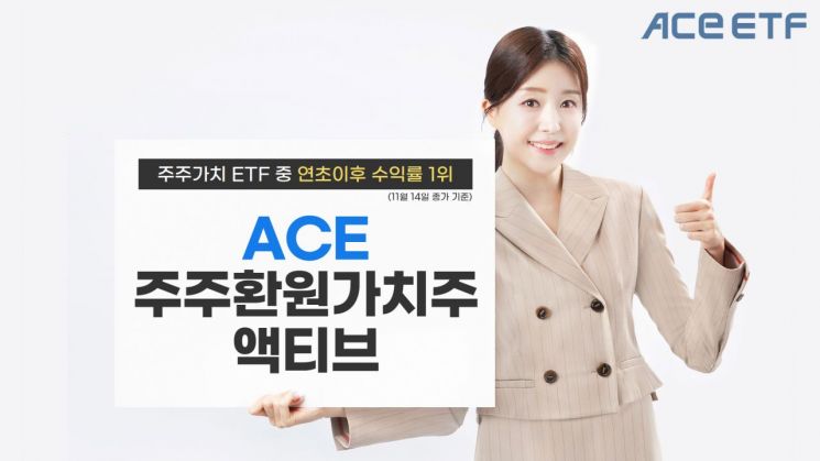 한투운용, ACE 주주환원가치주액티브 ETF 수익률 '양호'