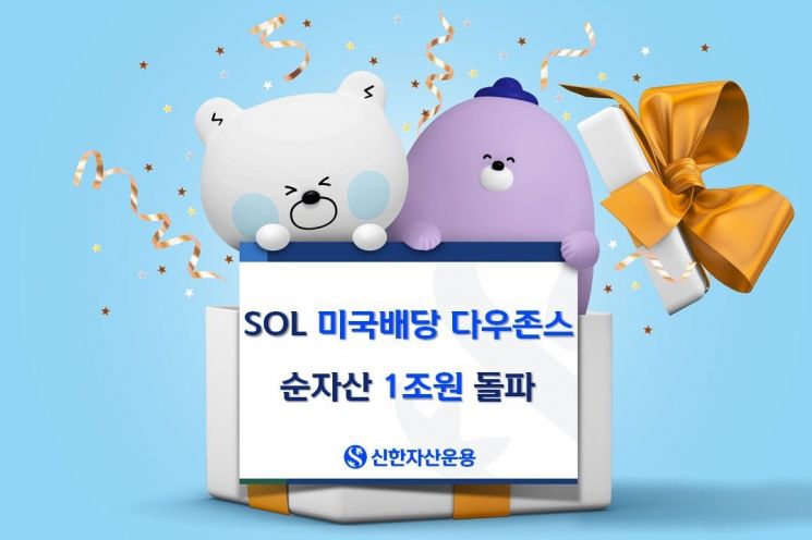 신한운용, SOL 미국배당 다우존스 순자산 1조원 돌파