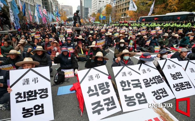 [포토] 농민 생존권 보장 촉구하는 농민단체