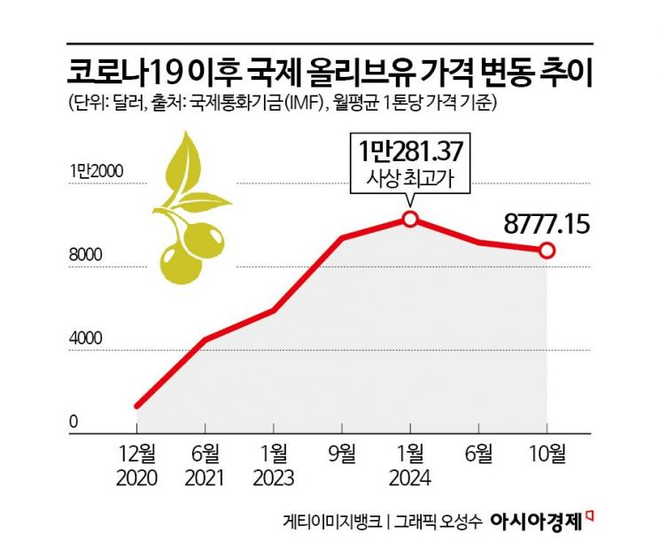 "올리브유 가격 내려간다"…남유럽 작황 안정으로 반토막 날 수도