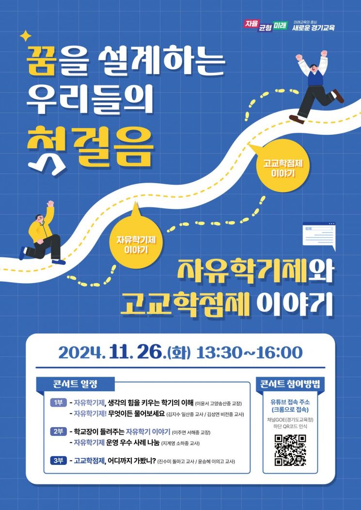 자유학기, 고교학점제 콘서트 안내 포스터. 경기도교육청 제공