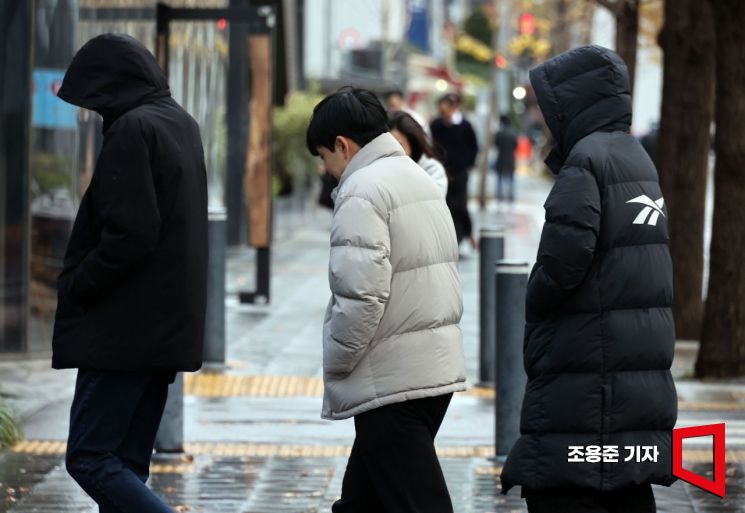 [포토] 떨어진 기온, 내일 눈 예보