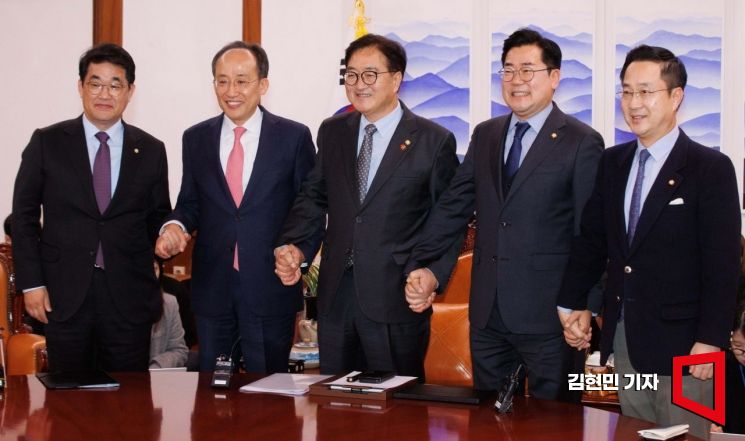 [포토] 여야 "김건희 여사 특검법 다음 달 10일 재의 표결"