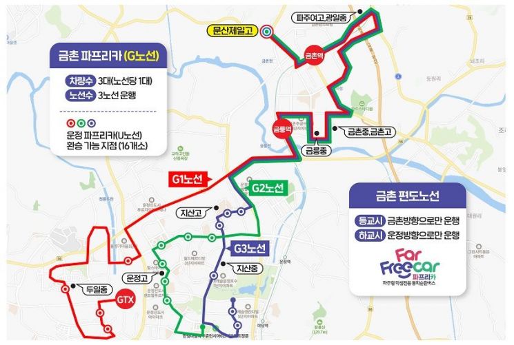 파주시, 학생전용 통학순환버스 파프리카 금촌·문산 개통식
