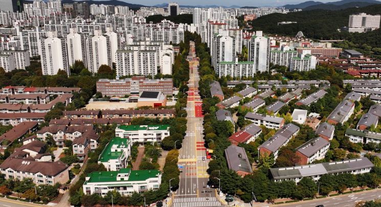 1기신도시인 성남시 분당구 일대 아파트 단지. 연합뉴스