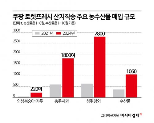 갓 잡은 전복도 '로켓배송'…쿠팡, 산지직송 최대 7배 '껑충' 