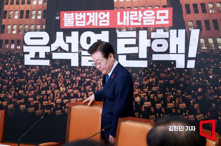 [포토] 비상 최고위 참석하는 이재명 대표