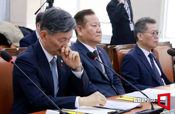 [포토] 행안위 긴급질의 출석한 조지호 경찰청장