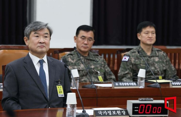 [포토] 긴급 현안질의 참석한 국정원장과 방첩사령관