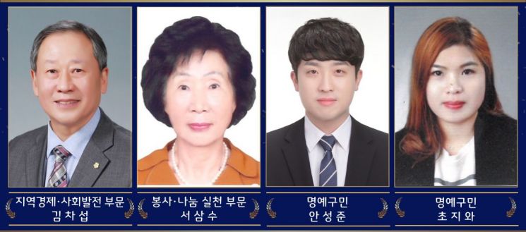 대구 달서구가 선정한 자랑스런 구민상, 명예구민 수상자.