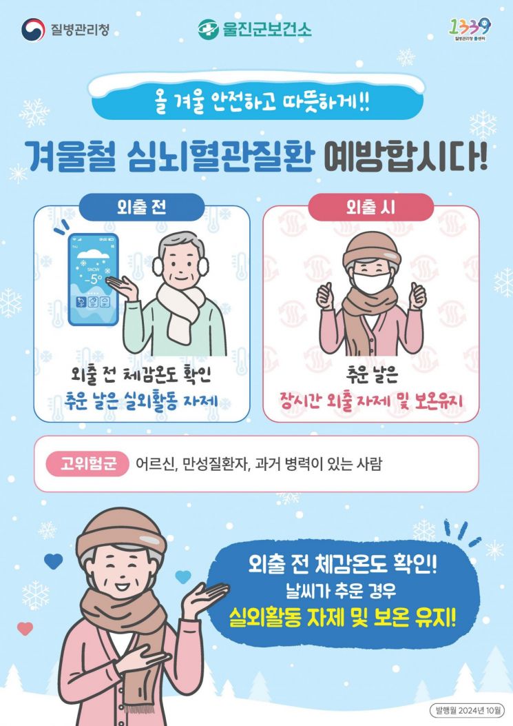 건강한 겨울나기… 울진군, 심뇌혈관질환 예방 홍보
