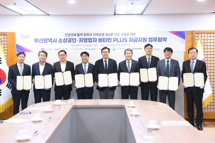 [포토] 부산시, 소상공인·자영업자 지원 ‘비타민 플러스 자금지원’ 협약