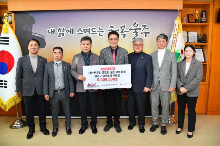 대한전문건설협회 울산시회, 울주군에 성금 쾌척