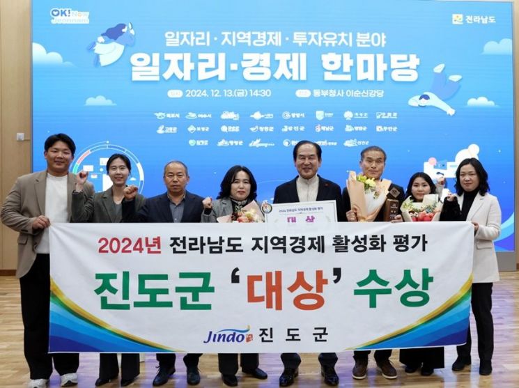 진도군, 전남도 주관 지역경제 활성화 평가 ‘대상’