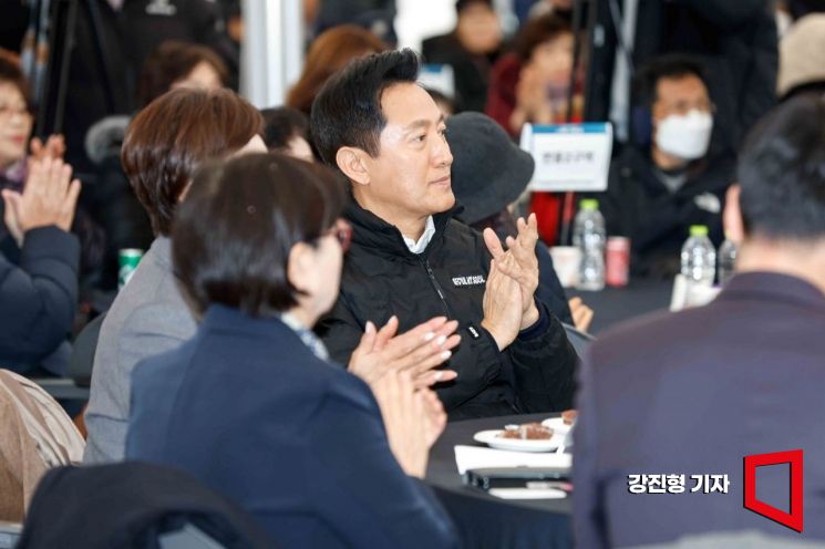 [포토] 강북구 번동 모아타운 착공식 참석한 오세훈 서울시장