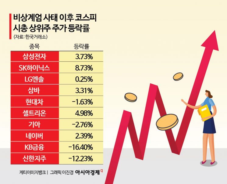 계엄·탄핵 정국 꿋꿋이 잘 버틴 시총상위주