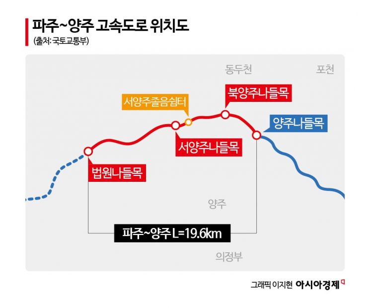 파주~양주 고속도로 19일 개통…파주읍에서 양주 회암동 17분 단축