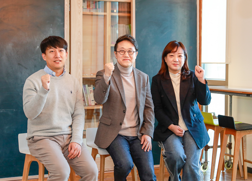 좌측부터 최봉준교수,김경원교수,김형숙교수. 동서대학교 제공