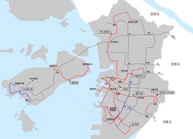 제2차 인천도시철도망 계획안, 순환3호선 등 7개 노선 반영