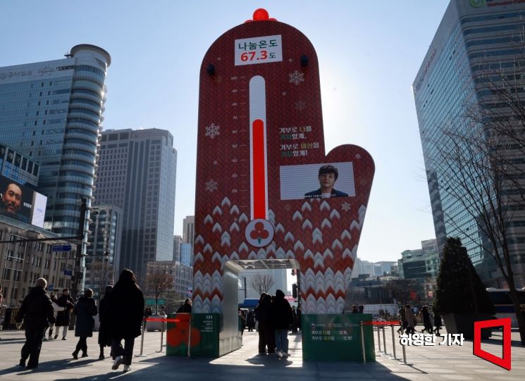 [포토] 사랑의 온도탑, 100도까지 올라갈까?