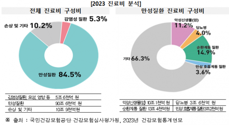 지난해 암·심장·뇌혈관 등 만성질환 사망자 27만명…진료비 90조원