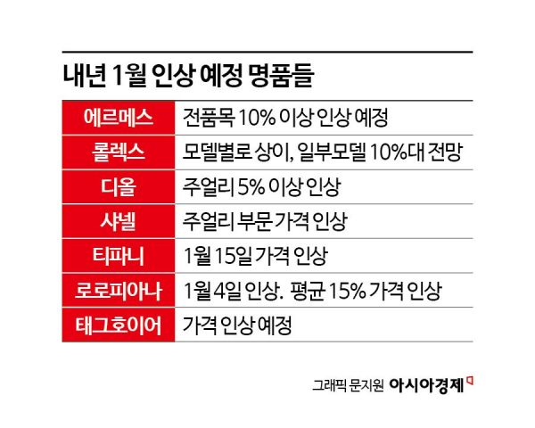 [럭셔리월드]"살 사람은 산다"…새해만 되면 꼭 오르는 명품 가격